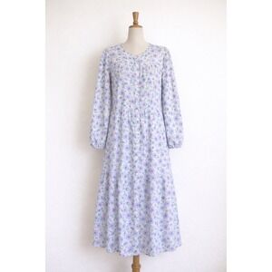 Models Coat House Dress Womens 14 Purple Floral Cottagecore Prairie Vintage 90s